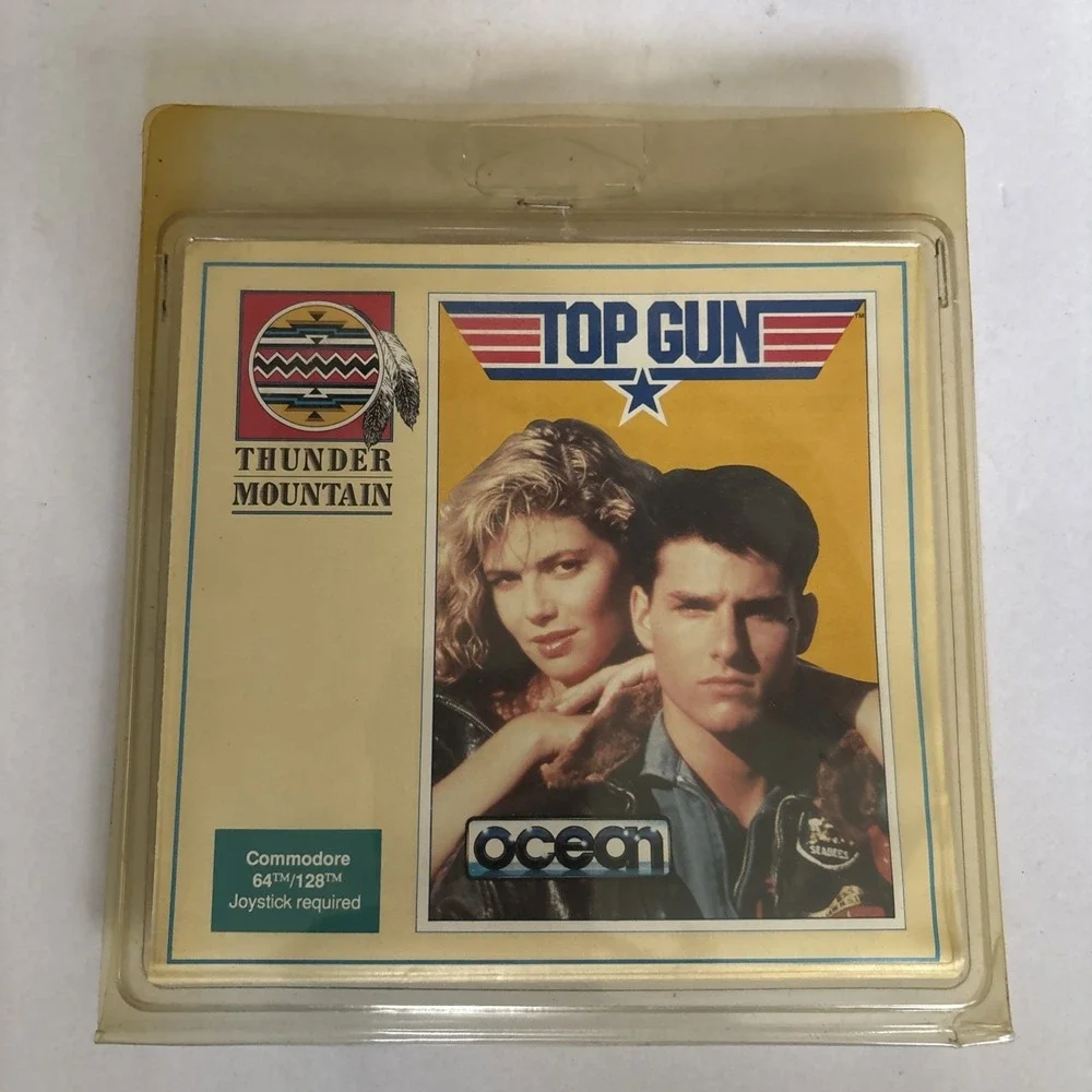 Vtg. Commodore 64/128 Top Gun Thunder Mountain‎ Ocean Floppy Disk UNTESTED
